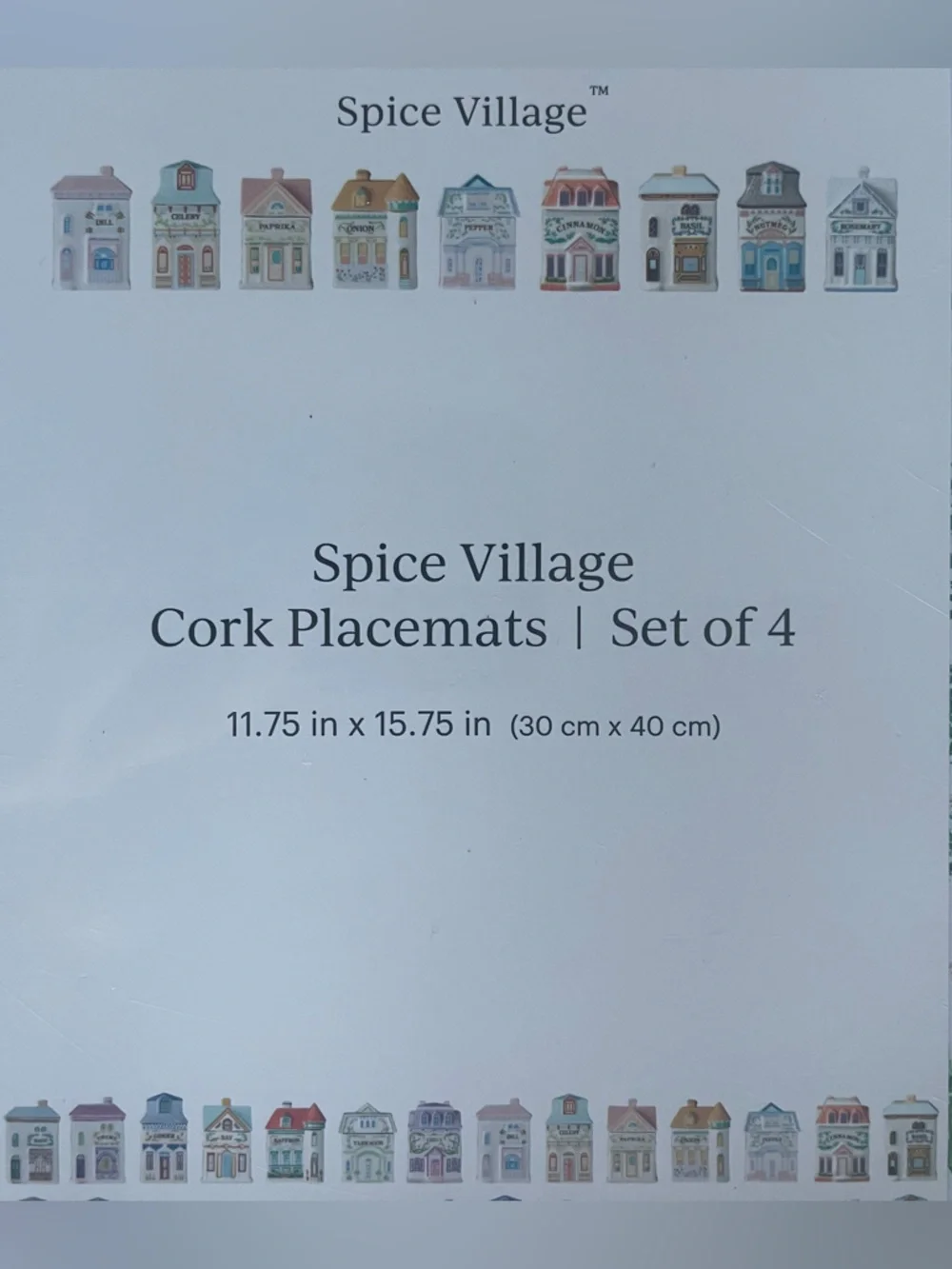 TikTok Viral - Lenox Spice Village Cork Placemats – set of 4 - Picture 2 of 3